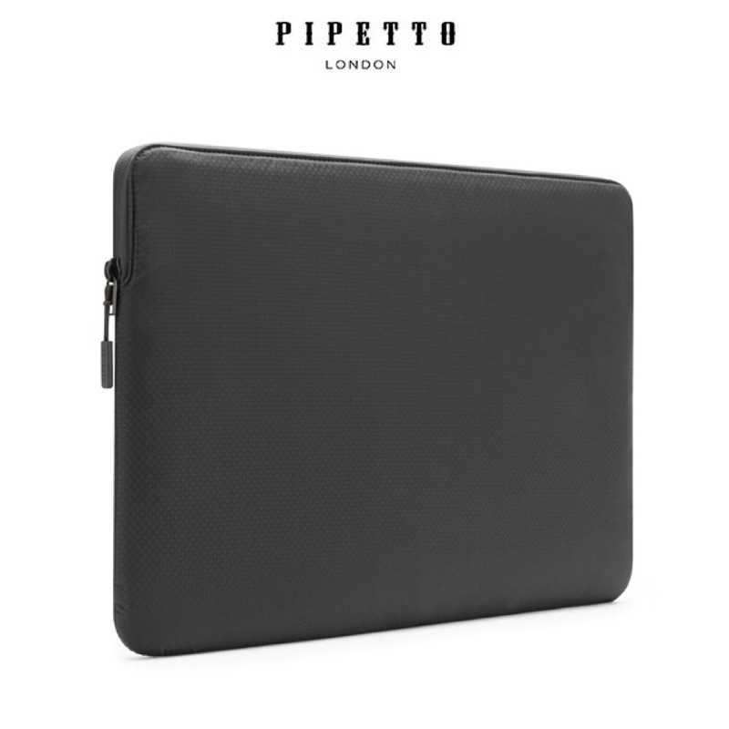 強強滾-PIPETTO MacBook 13吋/鑽石紋防撕裂布電腦包-黑色