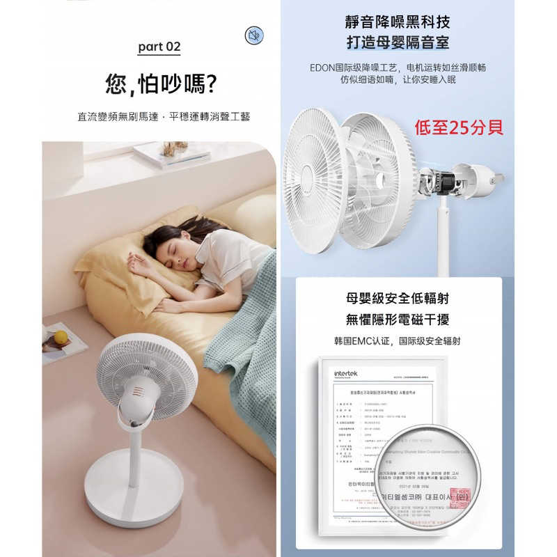 強強滾生活 台灣現貨 edon 愛登 靜音風扇 附遙控器 循環扇 辦公室風扇 風扇 桌扇 折疊扇 電風扇 E909