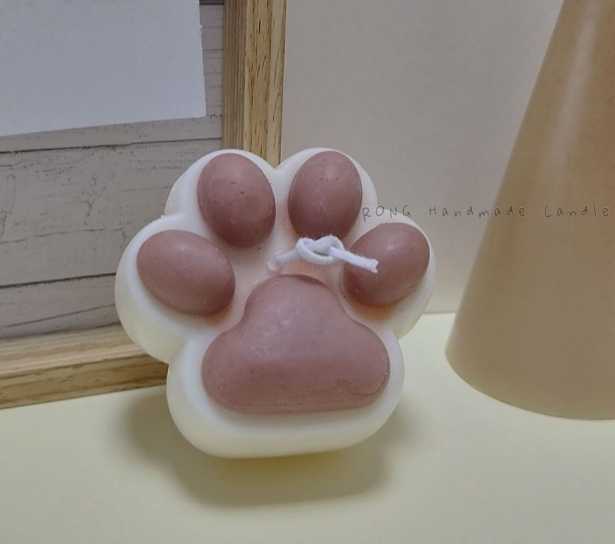 強強滾優選~ [RONG]療癒噗噗熊掌造型蠟燭 質感擺件
