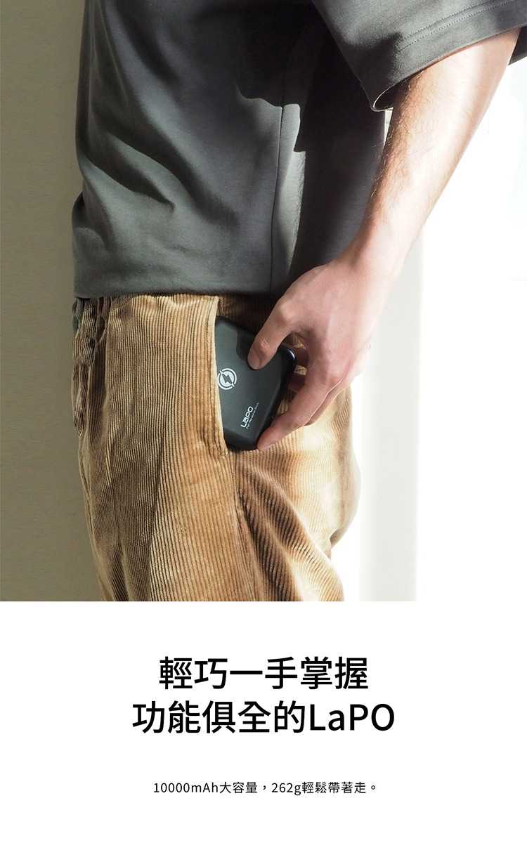 強強滾優選~LaPO 多功能無線充行動電源 (四色)