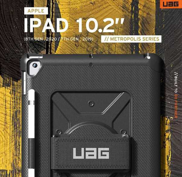【UAG】iPad 10.2吋耐衝擊旋轉式保護殼-黑 (美國軍規防摔殼平板殼保護套)