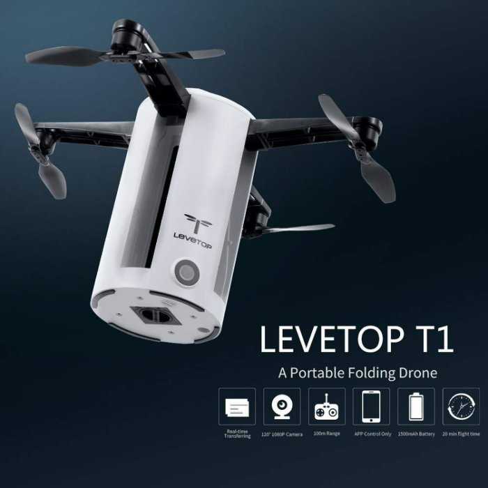 美國LEVETOP 隨身空拍機 無人機 自拍 攝影 T1 1080p 快速充電 vs dji x1 gps