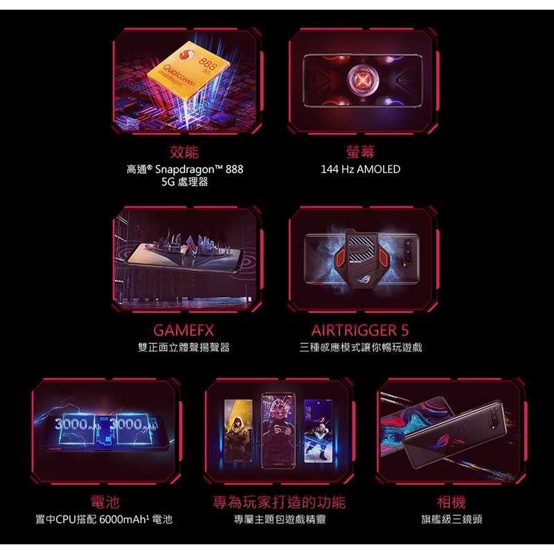 強強滾-【全新 ASUS ROG Phone 5 16+256G】ZS673KS 幻影黑（保固、5G、電競）