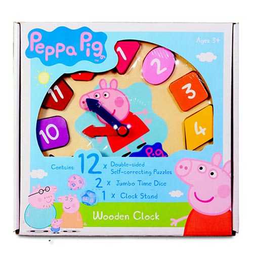 《 Peppa Pig 》木頭時鐘遊戲組