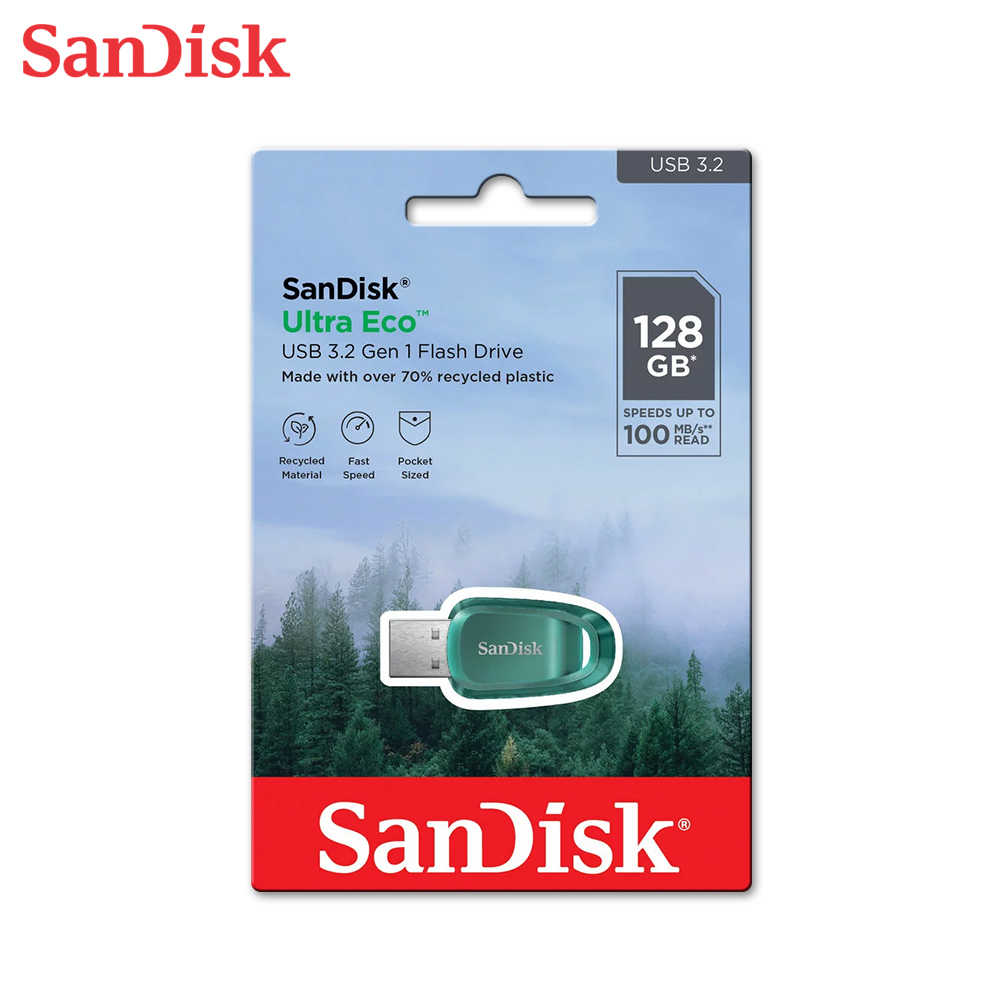 SANDISK Ultra Eco CZ96 USB 3.2 隨身碟 128G 環保再生 愛地球❤️