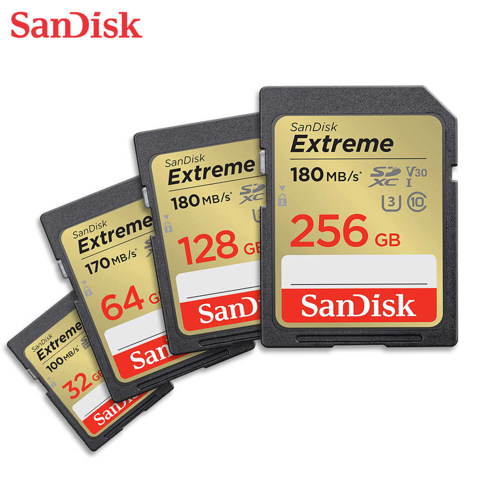 SanDisk 256G Extreme SDXC 相機記憶卡 V30 U3 4K影片 速度高達 180MB/s