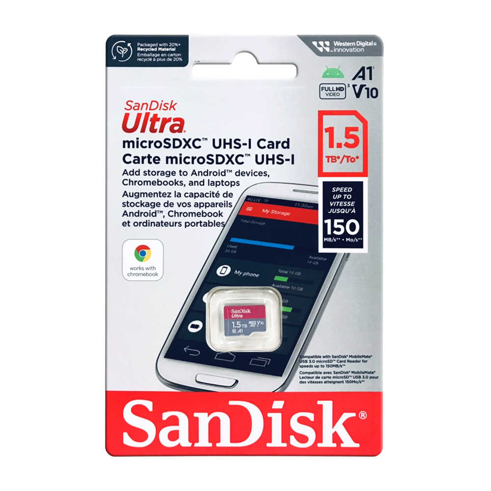 SanDisk 1.5TB ULTRA A1 MicroSD UHS-I 記憶卡 傳輸最高150MB 手機平板 適用