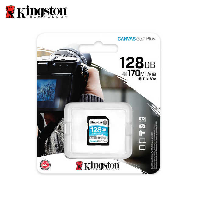 金士頓【128G】 新版 Kingston Canvas Go!Plus UHS-I U3 4K 記憶卡 170MB/s