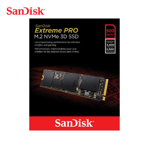 SanDisk Extreme PRO M.2 NVMe SSD 固態硬碟 500GB