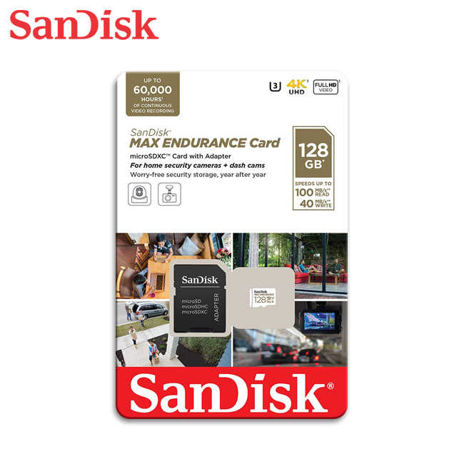 SanDisk MAX ENDURANCE 極致耐寫 MicroSD 128G 長時錄影專用