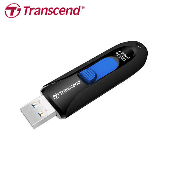 Transcend 創見 JetFlash 790 USB3.0 伸縮接頭 隨身碟 黑色 128GB