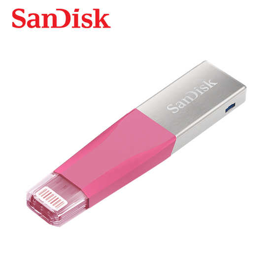 SANDISK 128G iXpand mini OTG 隨身碟 iPhone / iPad 適用 儲存裝置 粉色款