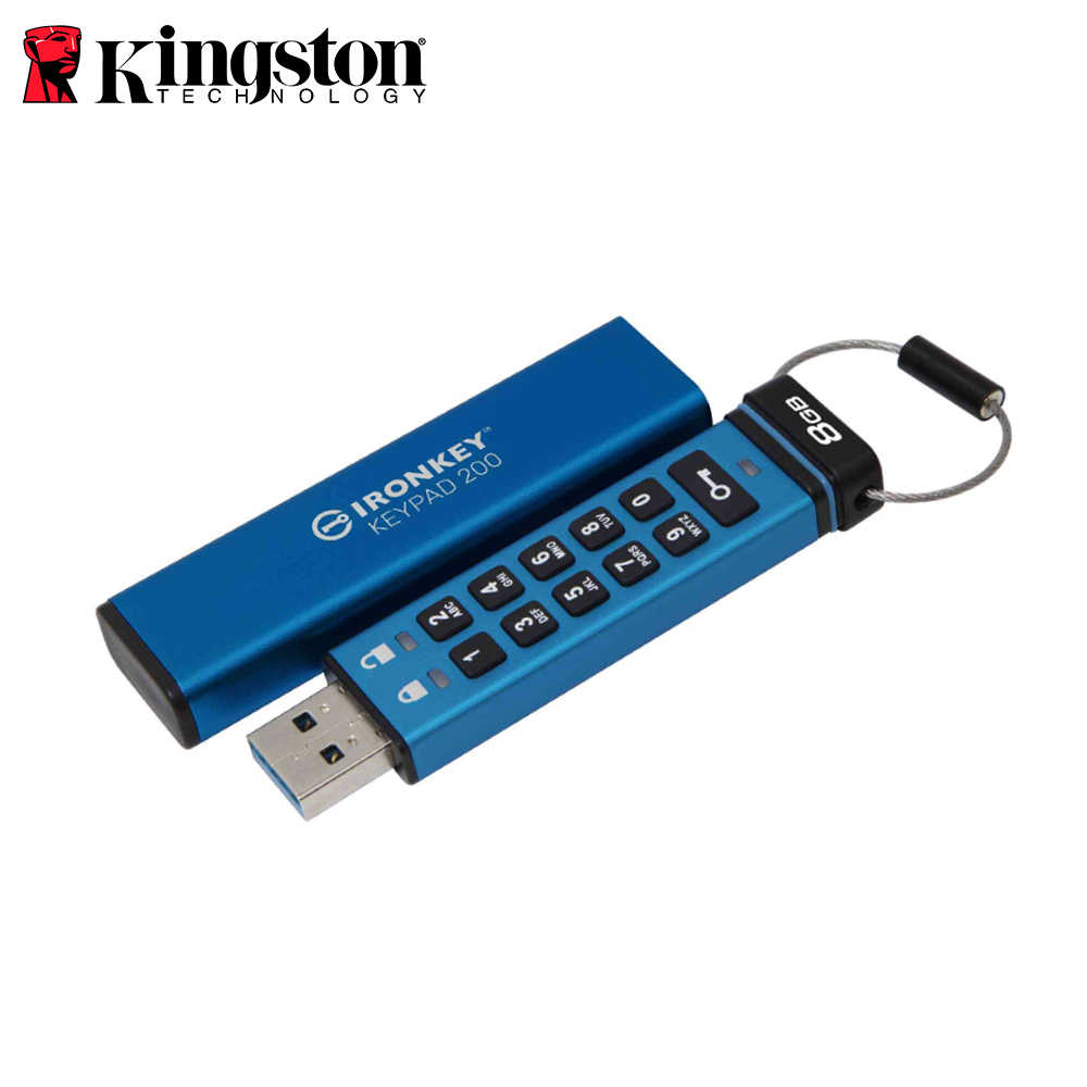 Kingston 金士頓 IronKey Keypad 200 數字鍵盤 密碼加密隨身碟 公司貨 USB3.2 8G