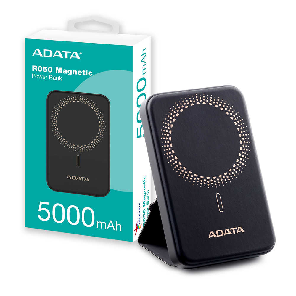 現貨免運 ADATA 威剛 R050 磁吸式行動電源 5000mAh 快充 Magsafe 無線充電 背蓋腳架