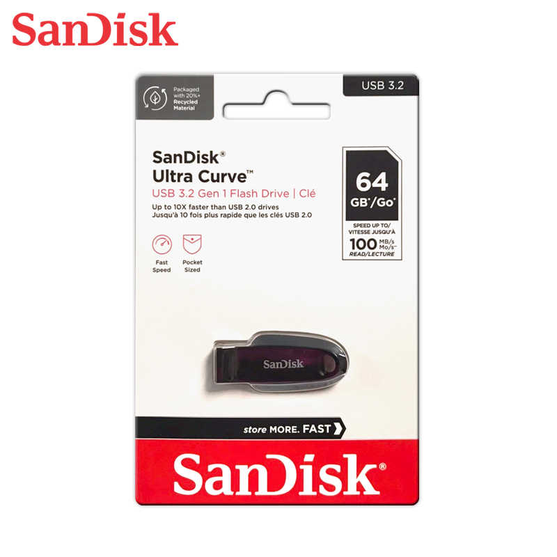 SanDisk CZ550【64G】Ultra Curve USB 3.2 隨身碟 100MB/s