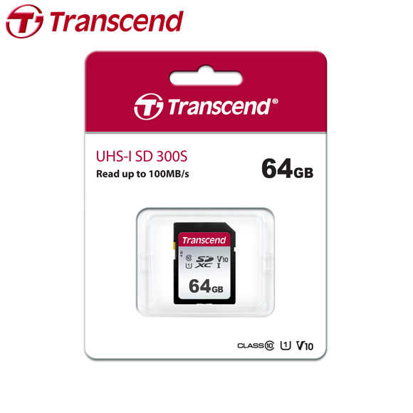 創見 Transcend 300S SDXC C10 UHS-I U1 64GB 相機專用記憶卡