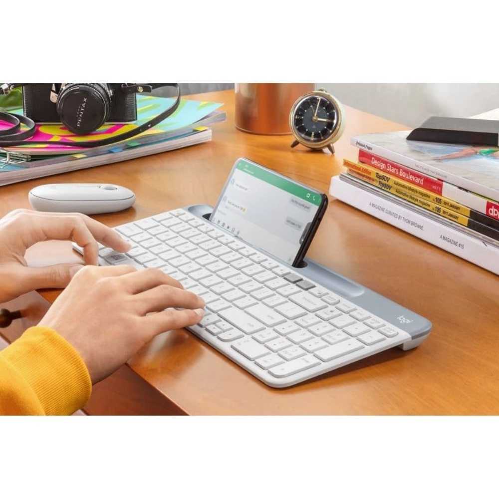 Logitech 羅技 K580 超薄 跨平台無線藍牙鍵盤 粉/黑/白