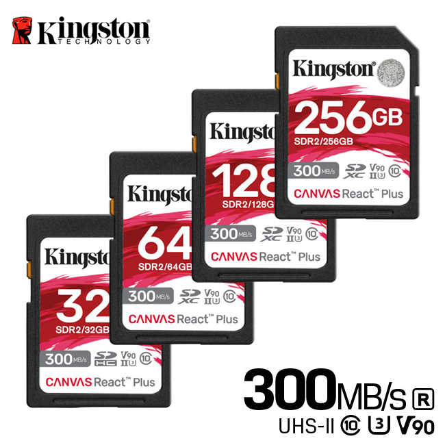 金士頓 Kingston Canvas React Plus SDXC UHS-II U3 記憶卡 128G