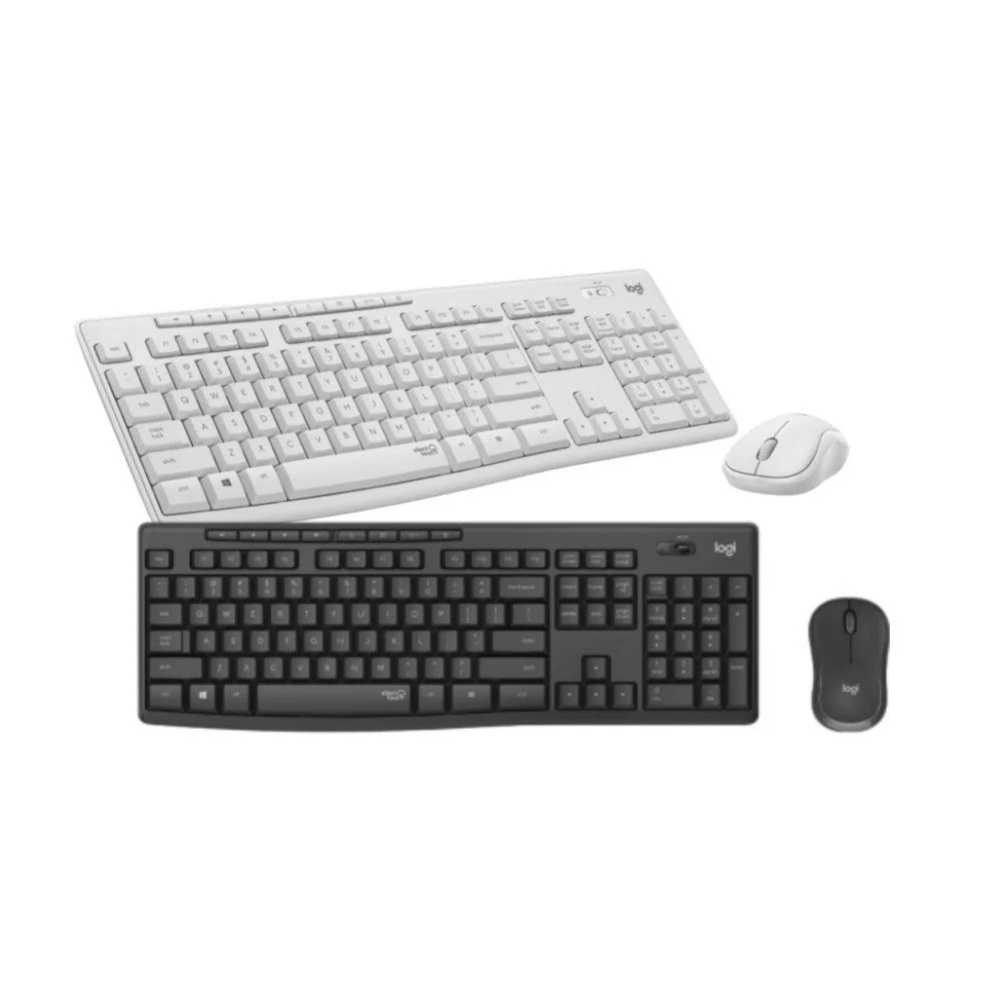 Logitech 羅技 MK295 無線靜音鍵鼠組 石墨灰/珍珠白