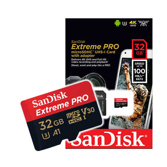 SanDisk Extreme PRO 32G microSD 高速記憶卡 A1 V30 U3 100MB 支援4K