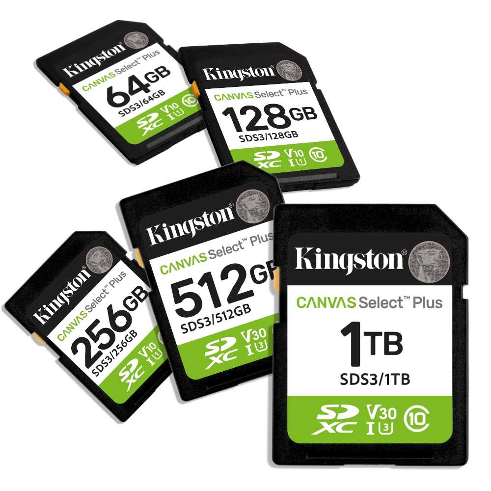 金士頓 Canvas Select Plus SDXC 64GB 128G 256G 512G 1TB 相機記憶卡