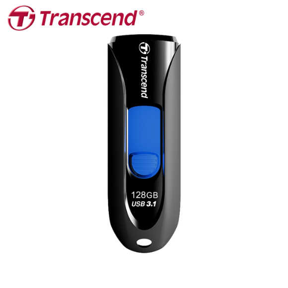 Transcend 創見 JetFlash 790 USB3.0 伸縮接頭 隨身碟 黑色 128GB