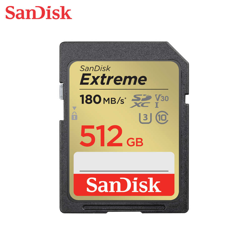 SanDisk 512G V30 Extreme SDXC 相機記憶卡 V30 U3 速度180MB/s 支援4K