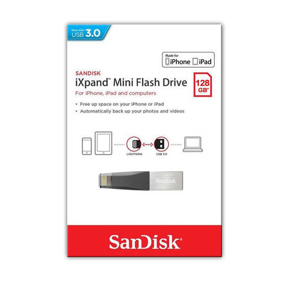 SANDISK 128GB iXpand mini 隨身碟 iPhone / iPad 適用 儲存裝置 OTG