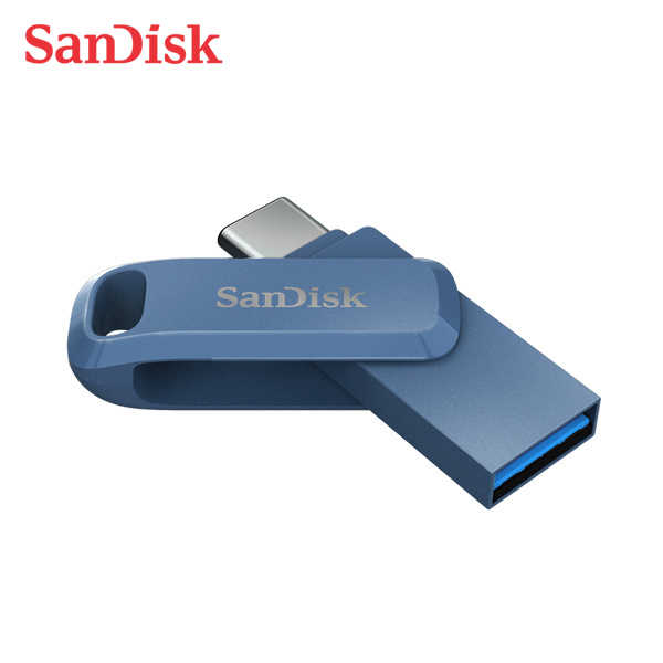 SanDisk Ultra GO 海軍藍 TYPE-C USB 3.1 高速雙用 OTG 旋轉隨身碟 手機適用 128G