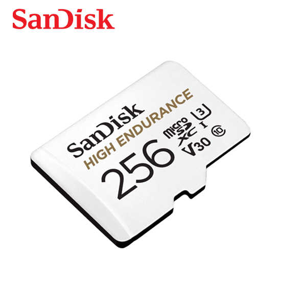 SanDisk 256G HIGH ENDURANCE 行車記錄器 MicroSD V30 U3 4K 監視器專用記憶卡