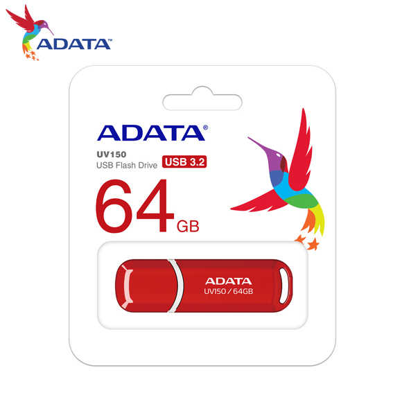 ADATA 威剛 UV150 64GB USB3.1 紅色 高速隨身碟