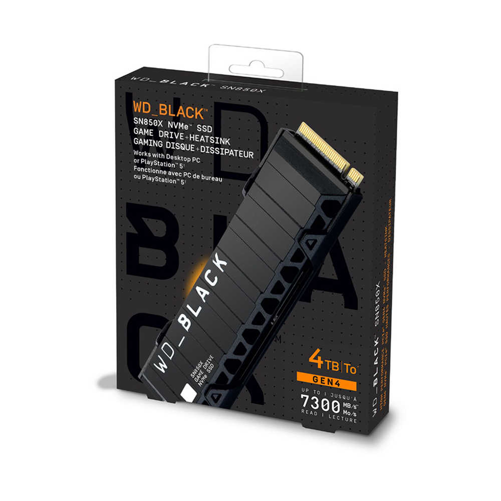 威騰 WD_BLACK SN850X 1TB 2TB 4TB M.2 NVMe SSD 固態硬碟 配備散熱片