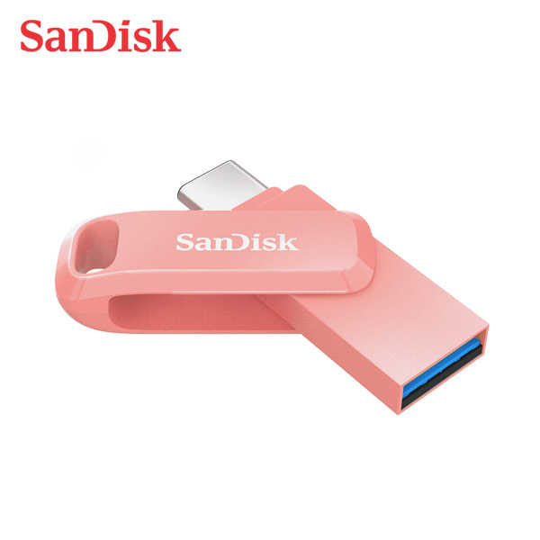 SanDisk Ultra GO 蜜桃橘 TYPE-C USB 3.1 高速雙用 OTG 旋轉隨身碟 手機適用 512G