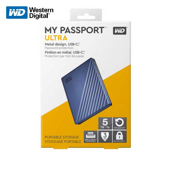 威騰 WD My Passport Ultra 2.5吋行動硬碟 藍色 5TB
