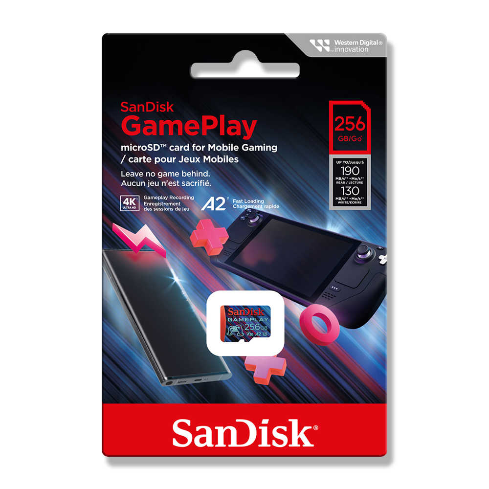 SanDisk GamePlay 256G microSD A2 V30 U3 手機和掌上型遊戲記憶卡