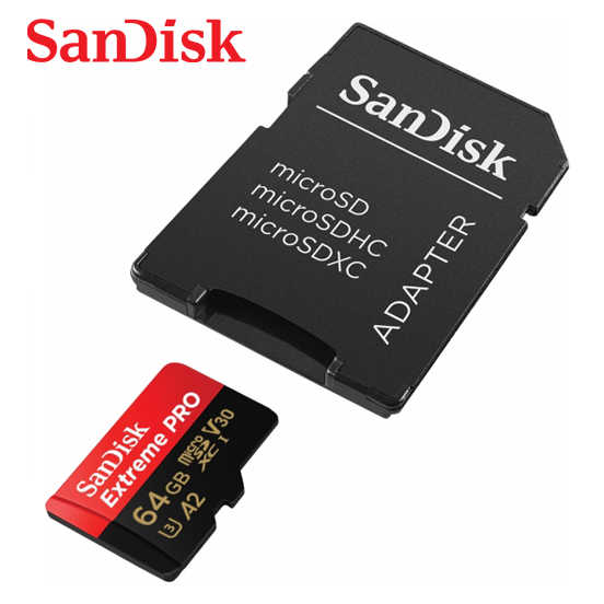 SANDISK 64G Extreme PRO microSDXC A2 V30 microSD U3 200MB/s