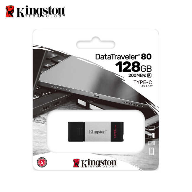Kingston 金士頓 DataTraveler80 128G USB Type-C 高速隨身碟