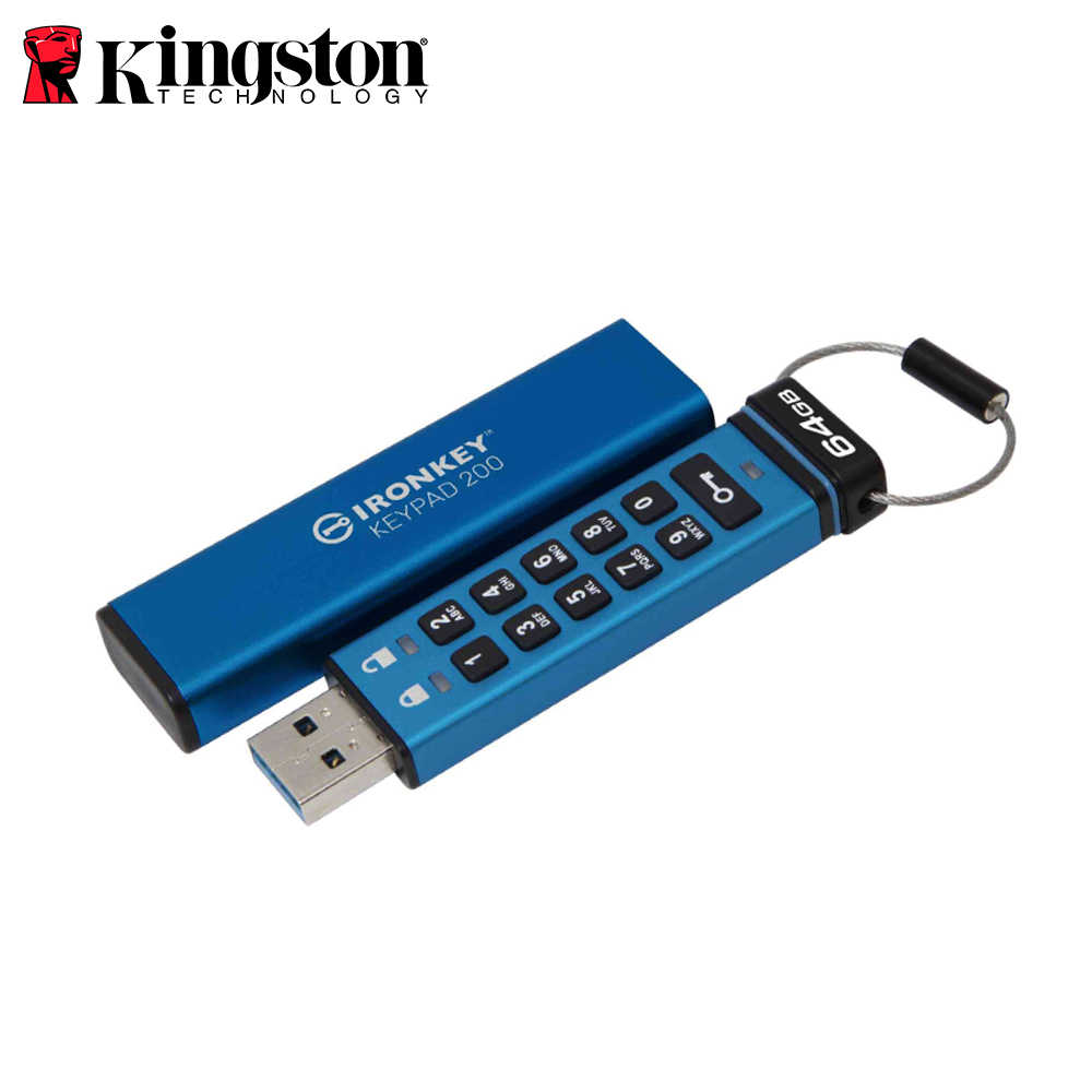 Kingston 金士頓 IronKey Keypad 200 數字鍵盤 密碼加密隨身碟 公司貨 USB3.2 64G