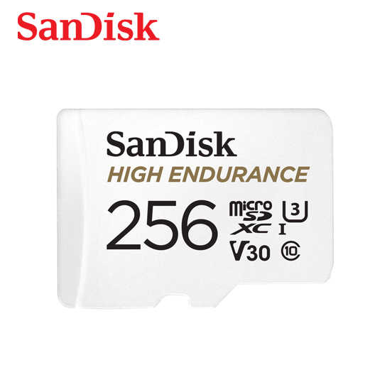 SanDisk HIGH ENDURANCE 行車記錄器 MicroSD V30 U3 4K 監視器專用記憶卡 256G