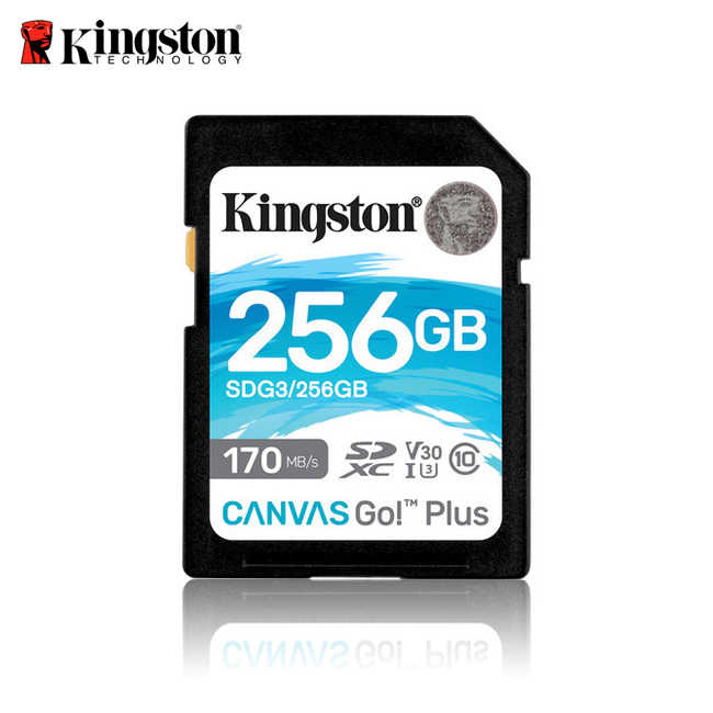 金士頓【256G】 新版 Kingston Canvas Go!Plus UHS-I U3 4K 記憶卡 170MB/s