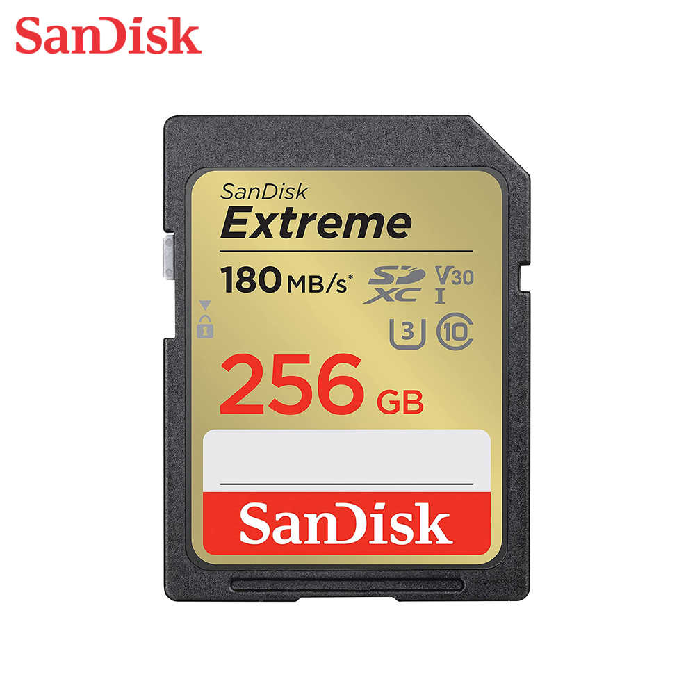SanDisk 256G Extreme SDXC 相機記憶卡 V30 U3 4K影片 速度高達 180MB/s