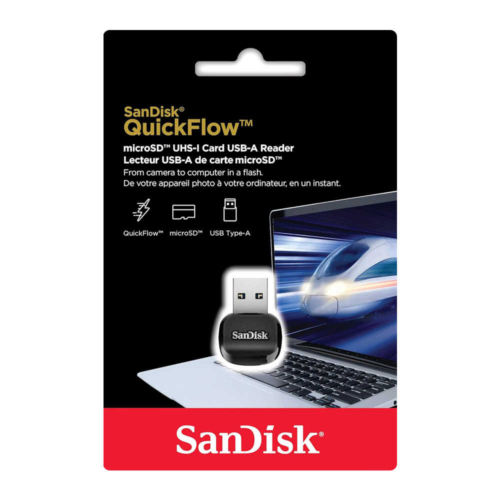 SanDisk QuickFlow USB-A MicroSD 讀卡機 UHS-I 小卡適用
