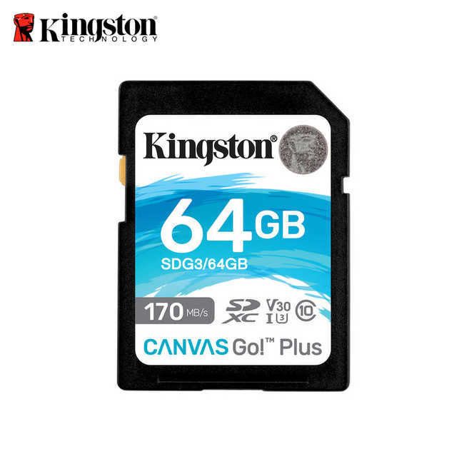 金士頓【64G】 新版 Kingston Canvas Go!Plus UHS-I U3 4K 記憶卡 170MB/s