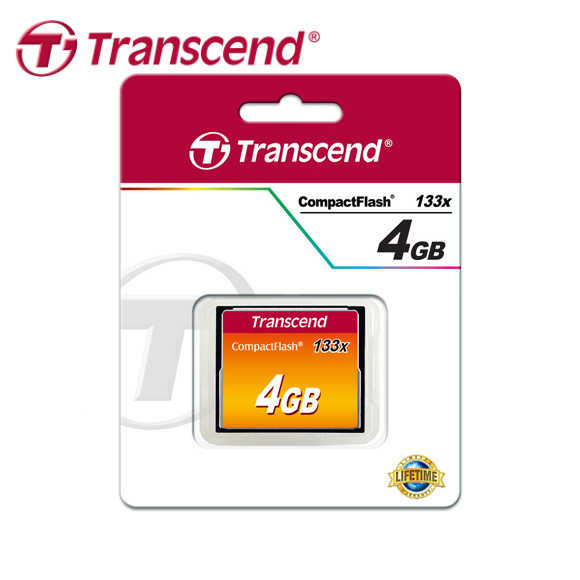 創見 Transcend  CF卡 133X Compact Flash 記憶卡 MLC顆粒 4GB