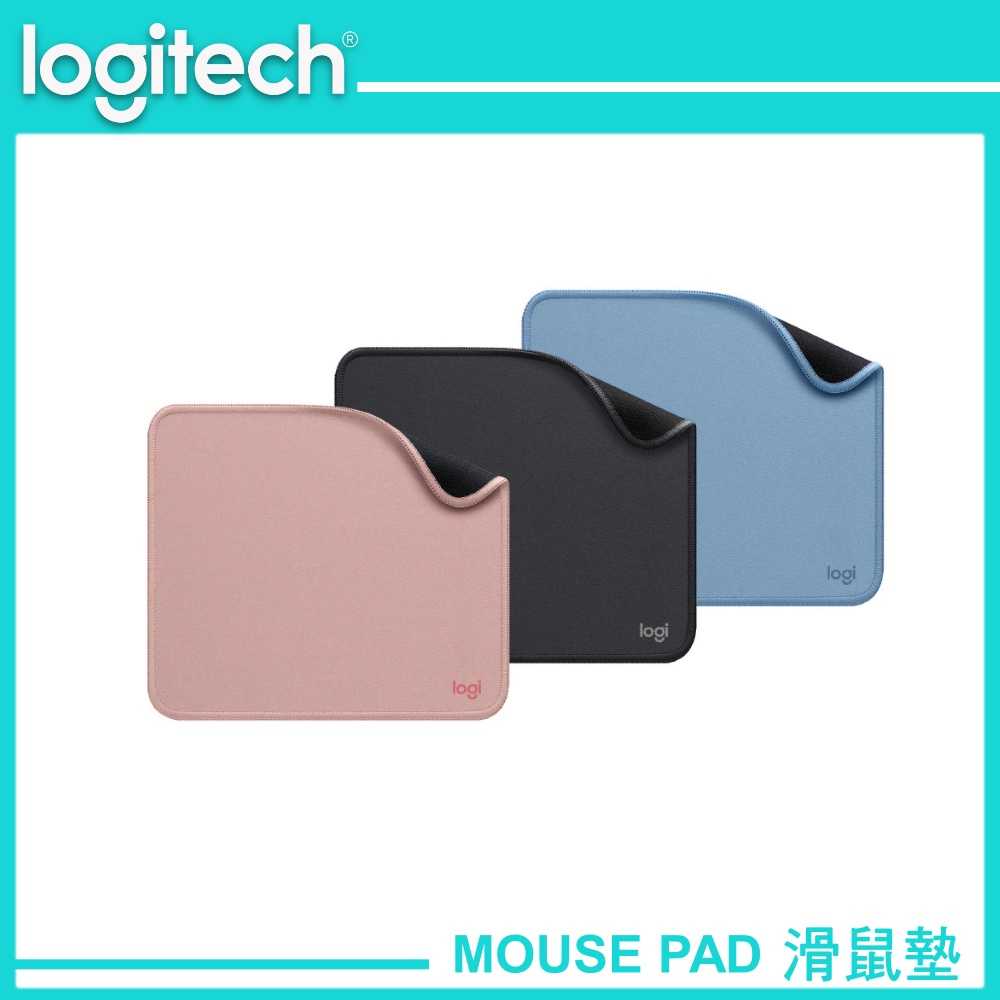 Logitech 羅技 MOUSE PAD 滑鼠墊 石墨黑/玫瑰粉/典雅藍