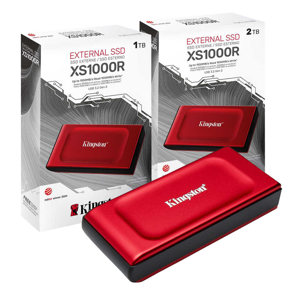 金士頓 XS1000R 1TB 2TB USB 3.2 Gen 2 外接式 星曜紅 高速 行動固態硬碟 SSD
