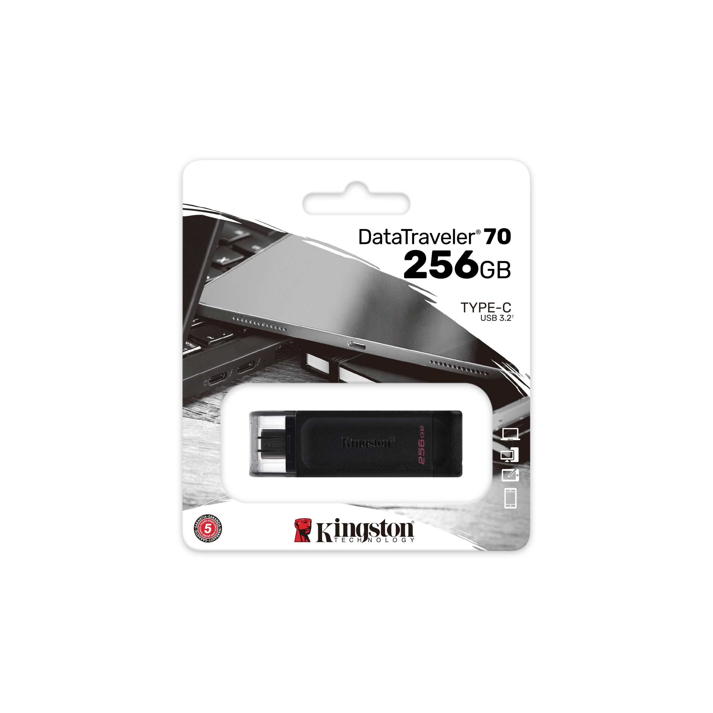 金士頓 Kingston【256GB】DataTraveler 70 USB-C 隨身碟 DT70