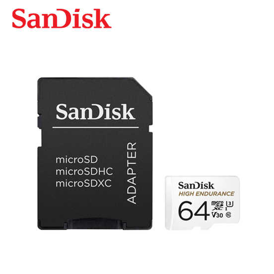 SanDisk 64G HIGH ENDURANCE 行車記錄器 MicroSD V30 U3 4K 監視器專用記憶卡