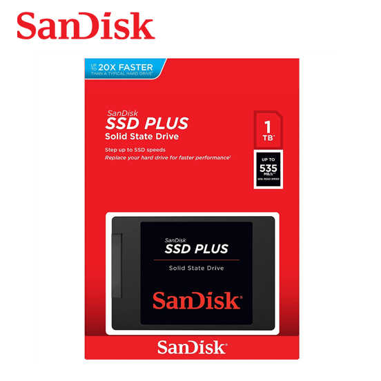 SANDISK 1TB SSD Plus 2.5吋 SATAIII 固態硬碟 G26 535 MB/s
