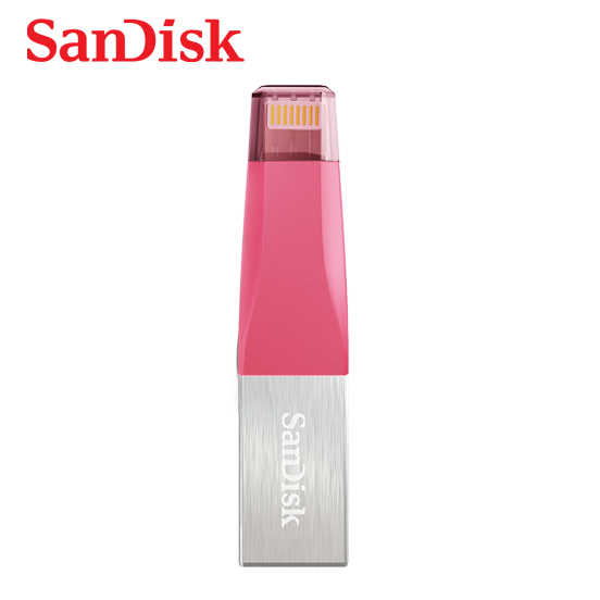 SANDISK 64G iXpand mini OTG 隨身碟 iPhone / iPad 適用 儲存裝置 粉色款